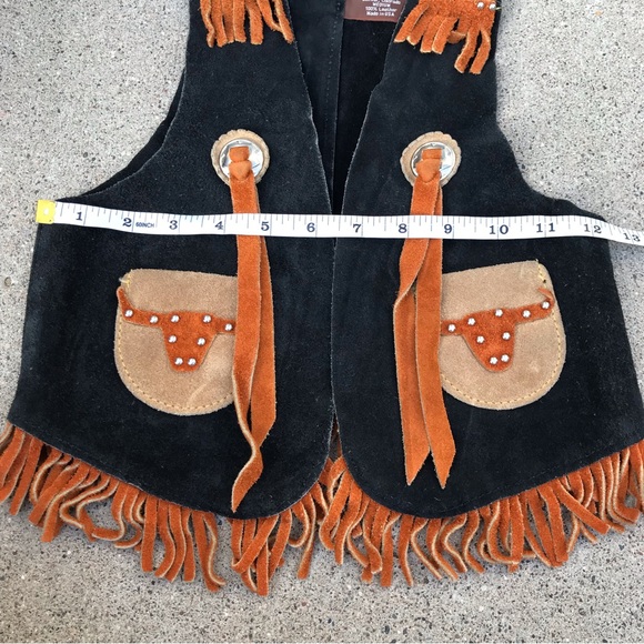💙John R. Craighood Boys Suede Leather fringe Vest - Picture 3 of 10